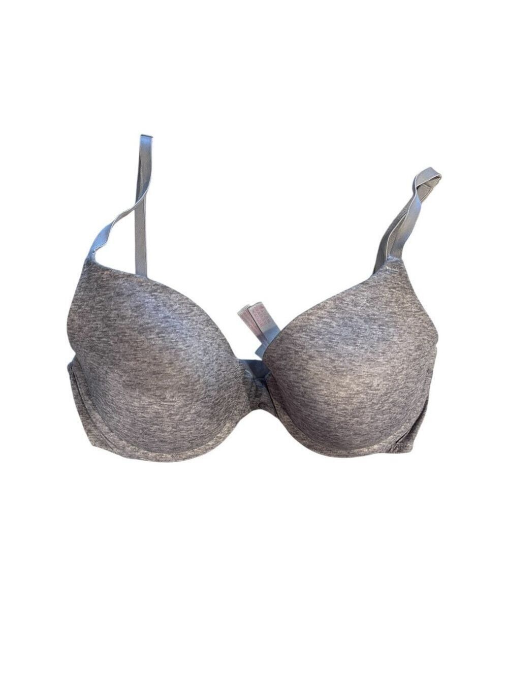 Victoria Secret Pink Wear Everywhere Underwire T-shirt Bra 32D Heather Grey